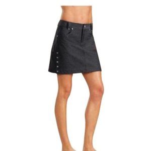 Athleta Take a Hike Side Snap Charcoal Grey Skirt/ 2.